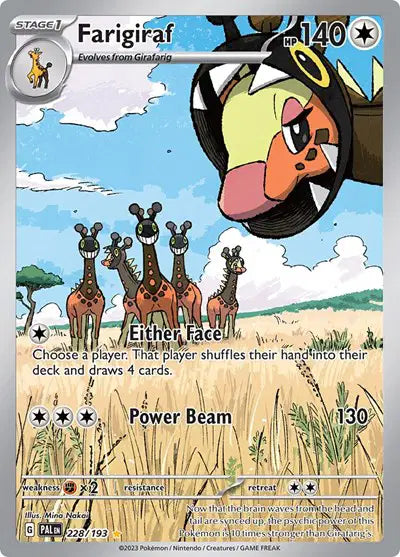 Farigiraf Pokemon Illustration Rare 228/193 Paldea Evolved