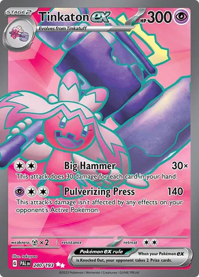 Tinkaton ex Paldea Evolved Ultra Rare 240/193