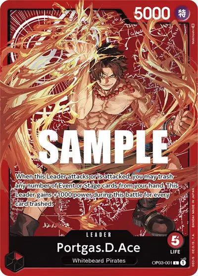 Portgas.D.Ace (Special Goods Set -Ace/Sabo/Luffy-) One Piece L OP03-001 One Piece Promotion Cards