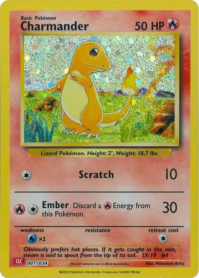 Charmander Pokemon Classic Collection 001/034 Trading Card Game Classic