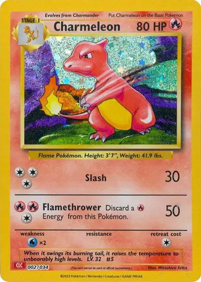 Charmeleon Pokemon Classic Collection 002/034 Trading Card Game Classic