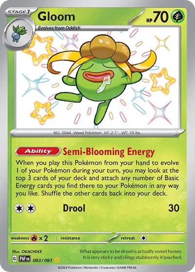 Gloom Paldean Fates Shiny Rare 093/091