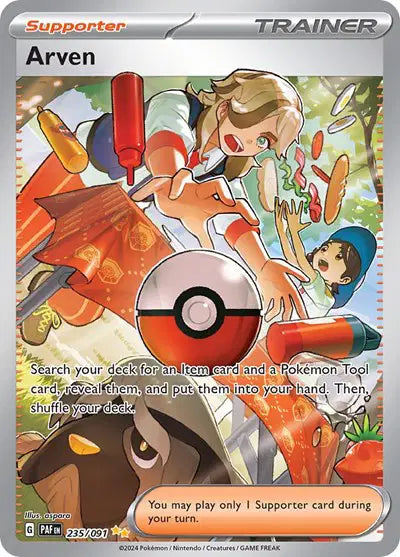 Arven Pokemon Special Illustration Rare 235/091 Paldean Fates