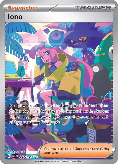 Iono 237/091 Pokemon Special Illustration Rare 237/091 Paldean Fates