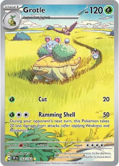 Grotle Pokemon Illustration Rare 164/162 Temporal Forces