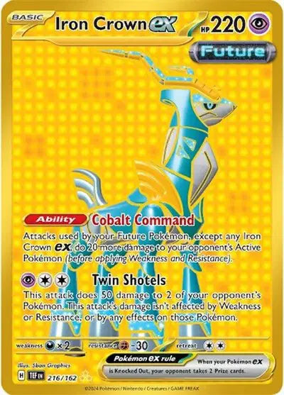 Iron Crown ex Pokemon Hyper Rare 216/162 Temporal Forces