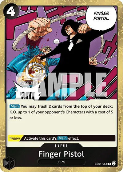 Finger Pistol (EB01-051 Extra Booster: Memorial Collection)