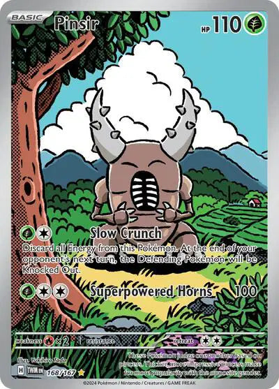 Pinsir Pokemon Illustration Rare 168/167 Twilight Masquerade