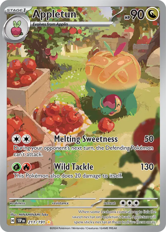 Appletun Pokemon Illustration Rare 211/191 Surging Sparks