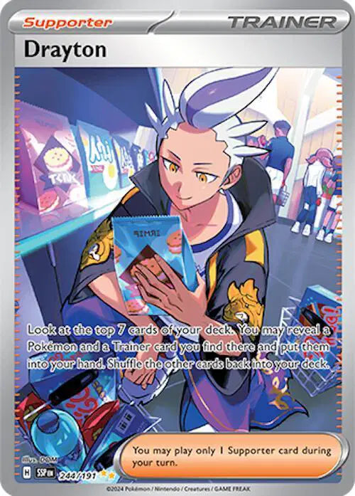 Drayton Pokemon Special Illustration Rare 244/191 Surging Sparks