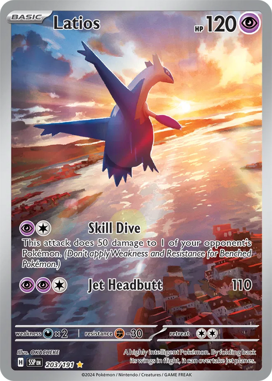 Latios Pokemon Illustration Rare 203/191 Surging Sparks