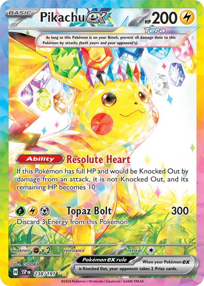 Pikachu ex - 238/191 - SV08: Surging Sparks (SSP)