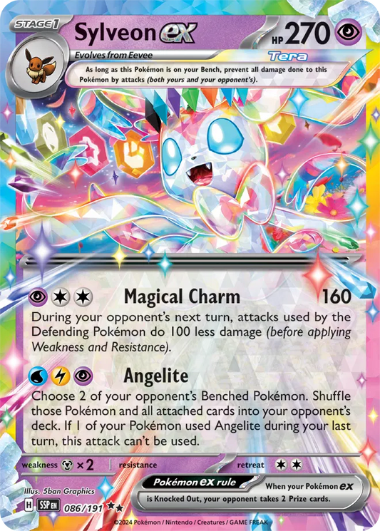 Sylveon ex Pokemon Double Rare 086/191 Surging Sparks