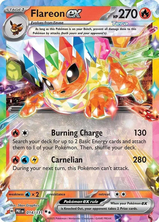 Flareon ex Double Rare 014/131 Prismatic Evolutions