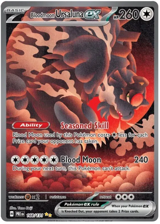 Bloodmoon Ursaluna ex Prismatic Evolutions Special Illustration Rare 168/131