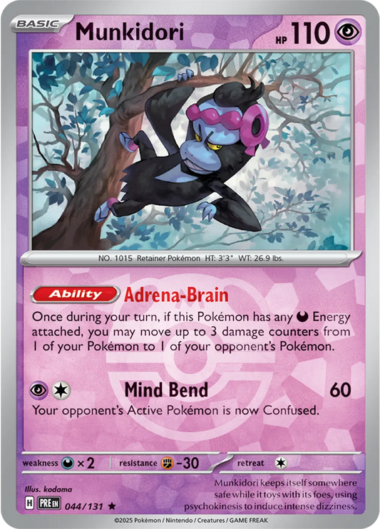 Munkidori (Master Ball Pattern) Prismatic Evolutions Rare 044/131