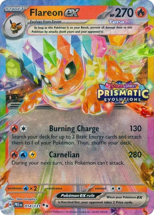 Flareon ex - 014/131 (Prismatic Evolutions Stamp) Promo - Near mint (NM)