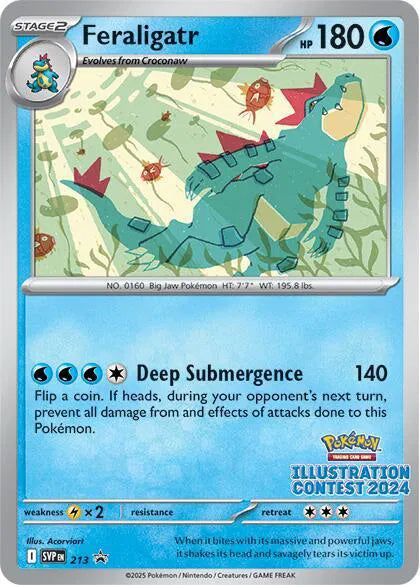 Feraligatr - 213 (Illustration Contest 2024) Pokemon Promo 213 Scarlet & Violet Promo - Near mint (NM)