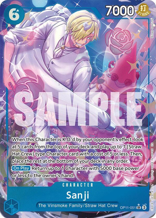 Sanji (Alternate Art) A Fist of Divine Speed SR OP11-051