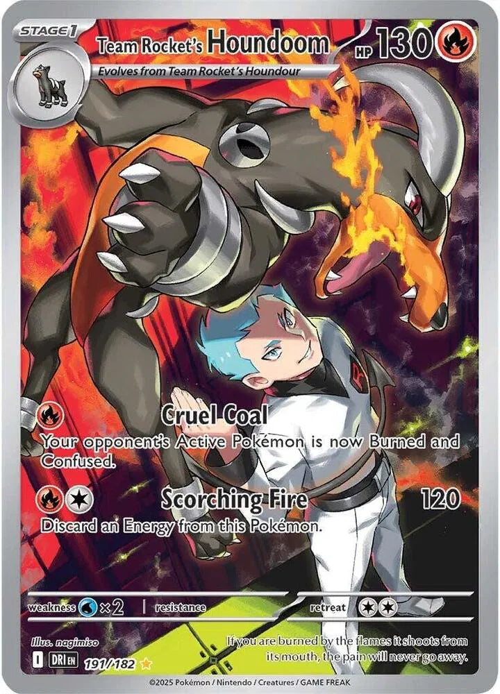 Team Rocket's Houndoom Destined Rivals Illustration Rare 191/182