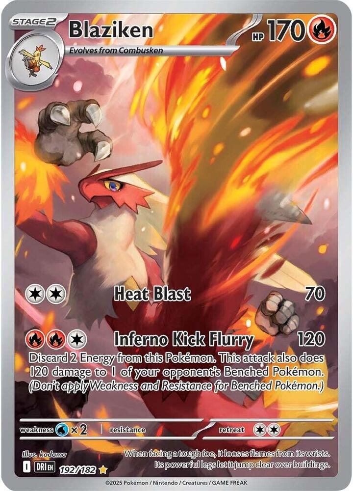 Blaziken Illustration Rare 192/182 Destined Rivals - Near mint (NM)