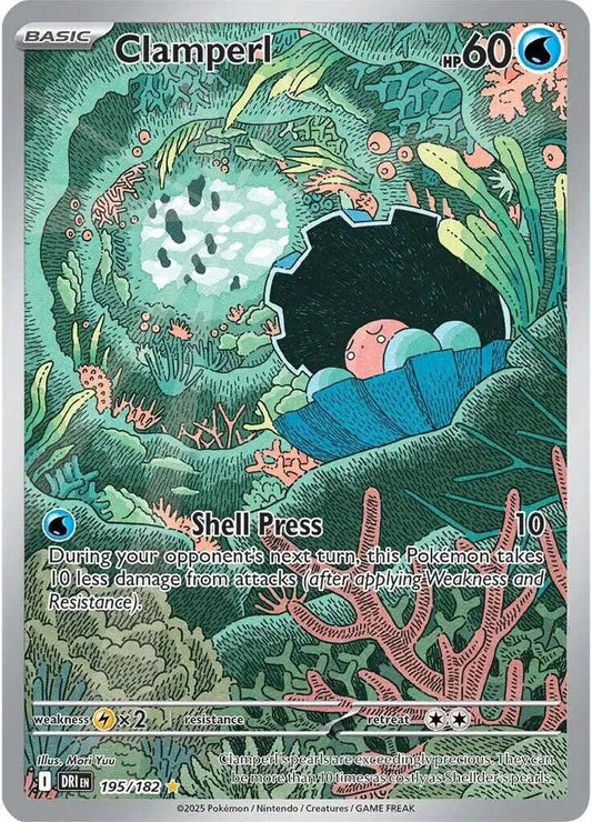 Clamperl Illustration Rare 195/182 Destined Rivals