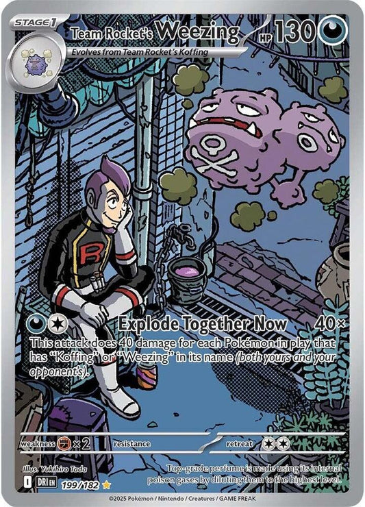 Team Rocket's Weezing Illustration Rare 199/182 Destined Rivals