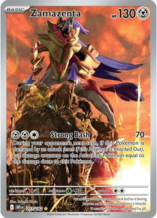 Zamazenta Pokemon Illustration Rare 201/182 Destined Rivals - Near mint (NM)