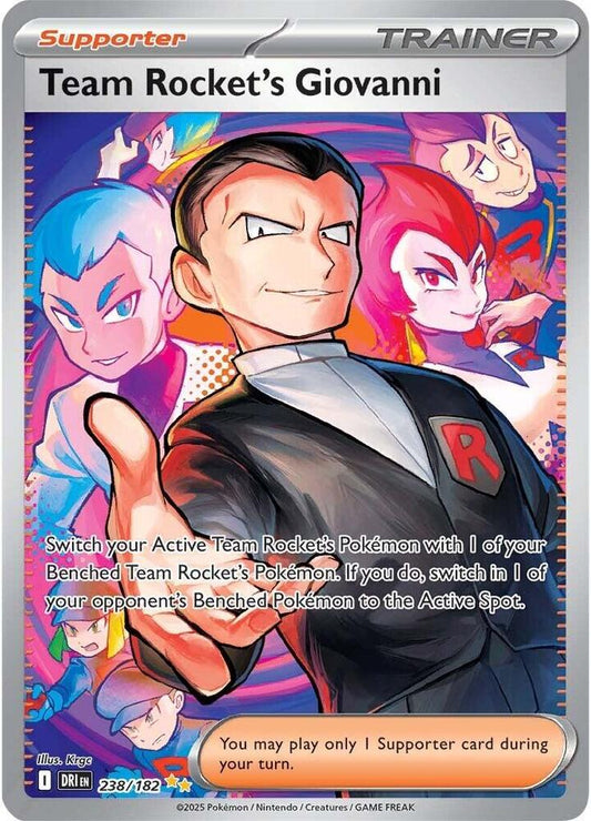 Team Rocket's Giovanni Pokemon Special Illustration Rare 238/182 Destined Rivals