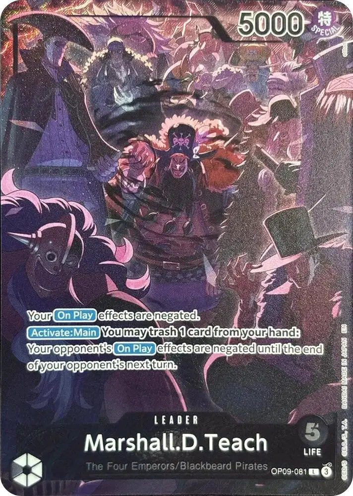 Marshall.D.Teach (English Version 2nd Anniversary Set) L OP09-081 One Piece Promotion Cards