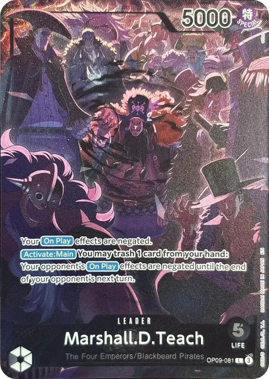 Marshall.D.Teach (English Version 2nd Anniversary Set) L OP09-081 One Piece Promotion Cards