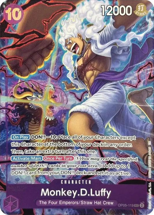 Monkey.D.Luffy (English Version 2nd Anniversary Set)  SEC OP05-119 One Piece Promotion Cards