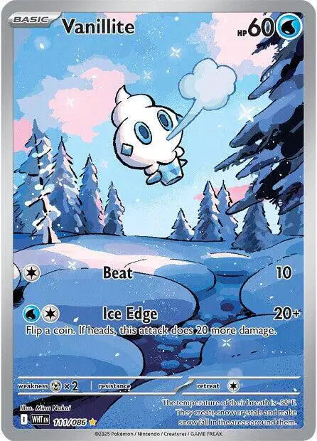 Vanillite Illustration Rare 111/086 White Flare