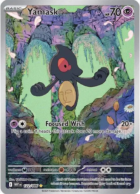 Yamask Pokemon Illustration Rare 122/086 White Flare