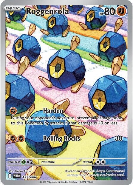 Roggenrola White Flare Illustration Rare 127/086