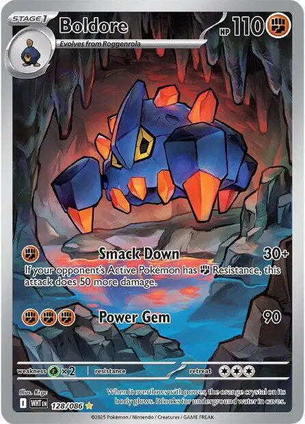 Boldore Pokemon Illustration Rare 128/086 White Flare