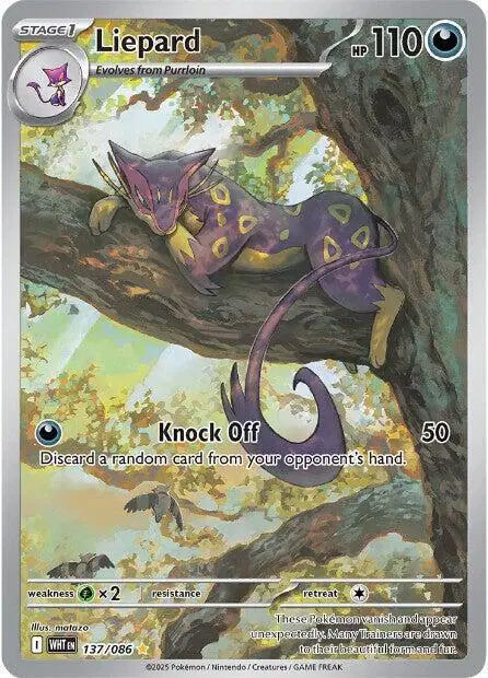 Liepard Illustration Rare 137/086 White Flare