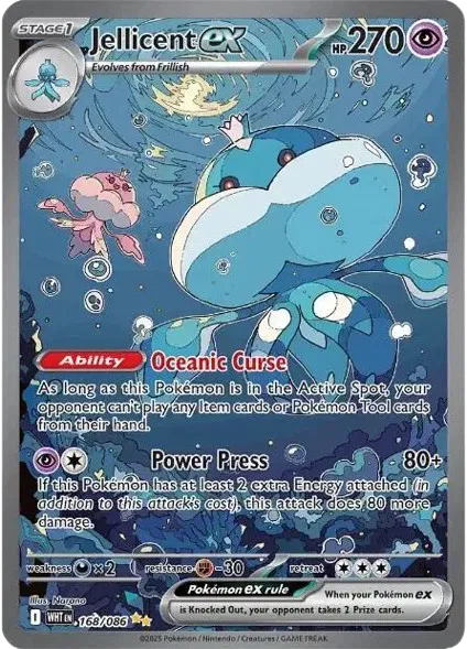 Jellicent ex White Flare Special Illustration Rare 168/086