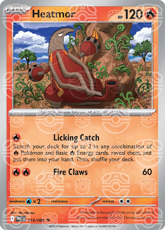 Heatmor (Master Ball Pattern) White Flare Uncommon 019/086