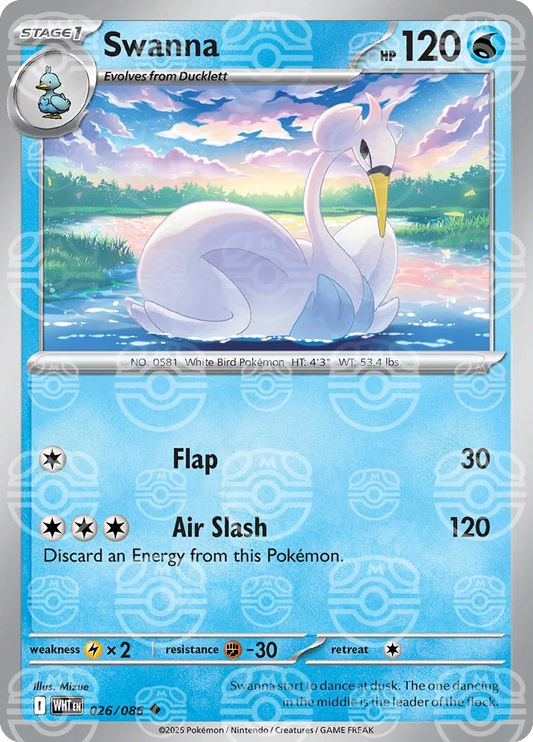 Swanna (Master Ball Pattern) White Flare Uncommon 026/086