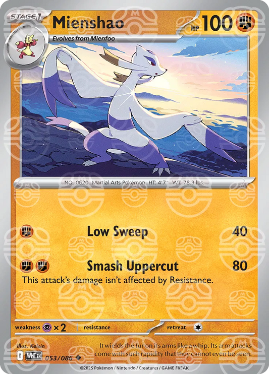 Mienshao (Master Ball Pattern) White Flare Uncommon 053/086