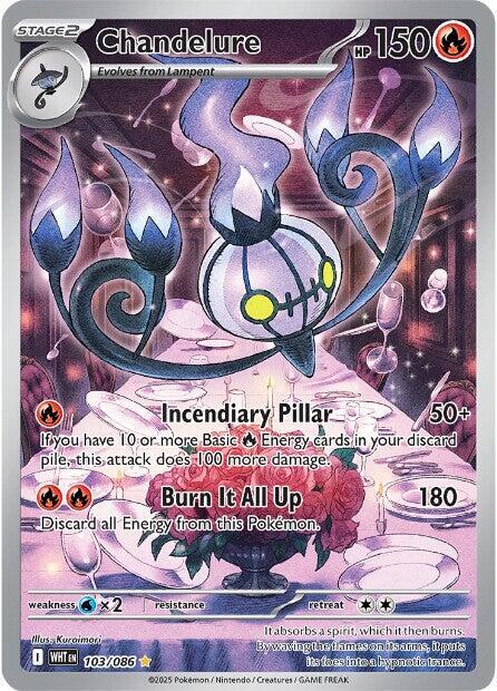 Chandelure White Flare Illustration Rare 103/086