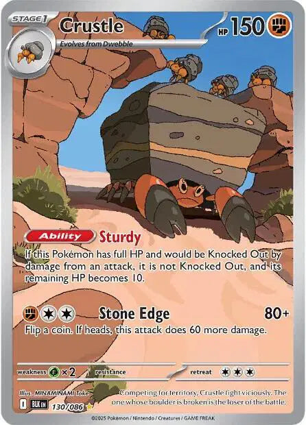 Crustle Illustration Rare 130/086 Black Bolt