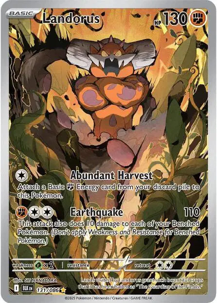 Landorus Pokemon Illustration Rare 131/086 Black Bolt
