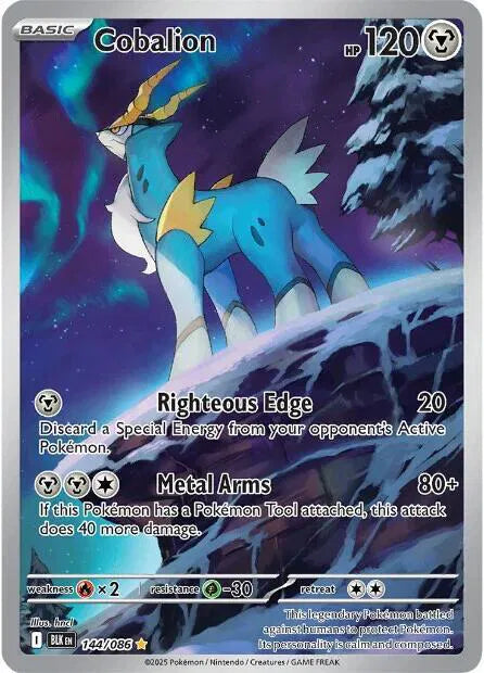 Cobalion Black Bolt Illustration Rare 144/086