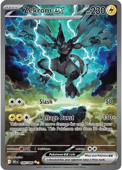 Zekrom ex  Special Illustration Rare 166/086 Black Bolt