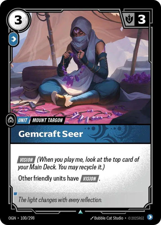 Gemcraft Seer Riftbound Uncommon 100/298 Origins
