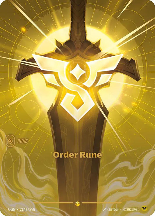 Order Rune (Alternate Art) Origins Showcase 214a/298