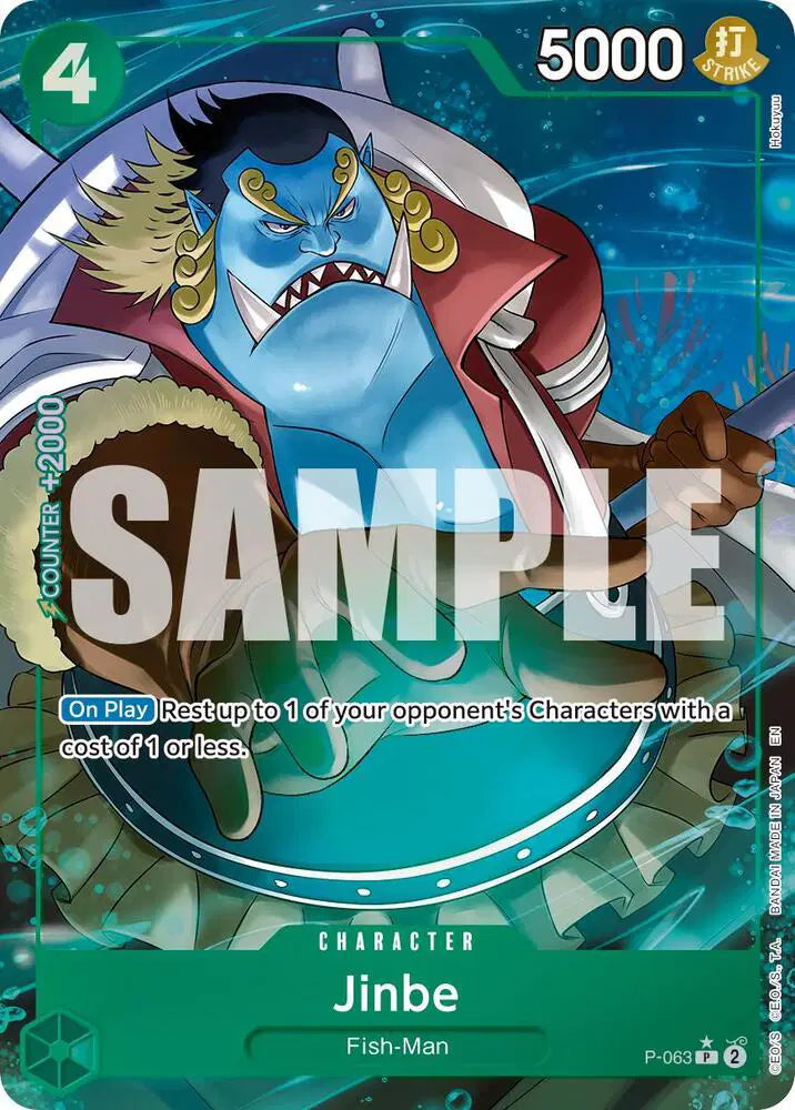 Jinbe - P-063 (Alternate Art) PR P-063 Premium Booster -The Best- Vol. 2
