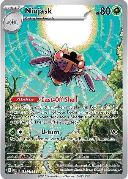 Ninjask Shiny Rare 137/132 Mega Evolution
